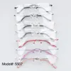 サングラスフレーム全 -  5507全体S 50ピースロットリムレスメモリチタンヒンジ付き光学眼鏡Spectacles1298S