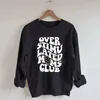 Women's T Shirts Rheaclots Anti Social Moms Club Print Retro Vintage Cotton Long Sleeves Sweatshirt