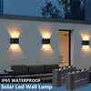 Novas luzes de parede solares ao ar livre à prova dwaterproof água led lâmpada solar para cima e para baixo iluminação luminosa para jardim varanda quintal decoração rua lâmpadas