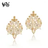 Boucles d'oreilles VEYO cristal géométrique pour femme bijoux tendance strass mode