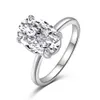 Anneaux de bande Vent S925 Mariage en argent sterling ovale 8a glace fleurie coupée ring mode haut de gamme conception polyvalente accessoires pour femmes dmp7 dmp7