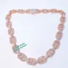 Wholesale 15mm Mens Cuban Link Necklace Hip Hop 14k 18k Gold Plated Cuban Link Diamond Moissanite Chain for Men