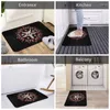 Carpets Hail Satan Baphomet Doormat Mat Anti-Slip Devil Pentagram Satanic Cross Bathroom Kitchen Garden Rug Carpet 40 60cm