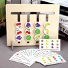 Paintings Montessori Wooden Toys Early Educational Training For Kids Logical Reasoning Color Fruits Matching Game Baby Family