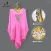Scenkläder 2024 Pink Latin Dance Dress Professional Competition Clothes Ballroom Rumba Practice Woman Evening Prom Costume Ladies Line