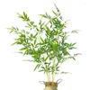 Fleurs décoratives en gros 90 cm grandes feuilles de bambou artificielles fausses branches plantes vertes simulées pour la décoration de bureau de jardin à la maison