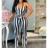 Women's Pants 2024 Sexy V-neck Strapless High Waist Flared Belt Jumpsuit Casual Temperament Commute Streetwear Summer Clothes