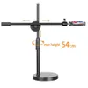 Overhead Tripod with Ring Light Table Tabletop Shooting Stand Tripods with Mobile Phone Holder Boom Arm for Nail Art Pography 240119