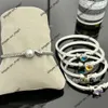 Designer-Schmuck-Armband, Modemarke Davids, kleiner Gürtel, Doppelknopf-Armband, Zirkon-Twist, gebratener Teig, Twists, Explosion