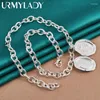 Anhänger URMYLADY 925 Sterling Silber Runde Po Rahmen Charm Anhänger Halskette Für Frauen Hochzeit Verlobung Party Mode Schmuck