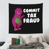 Tapestries Commit Tax Fraud Funny Tapestry Wall Hanging Hippie Fabric Art Blanket Home Decor For Living Room Bedroom Yoga Mat