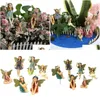 Decorative Objects & Figurines Fairy Garden - 6Pcs Miniature Fairies Figurines Accessories For Outdoor Or House Decor Supplies Drop 21 Dhdho