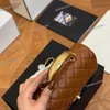 Portable Women Designer Brown Shoulder Bag Classic Flap with Top Handle 20cm Leather Diamond Lattice Gold Hardware Matelasse Chain Luxury Cross Body Handbag Purse