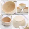 Dinnerware Sets 4 Pcs Small Wooden Bowl Mini Cutlery Toys Model Dollhouses Crafts Tiny Bowls Child Furniture Drop Delivery Dhphc