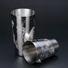 550 ml/850 ml grabado de acero inoxidable cóctel Boston Bar Shaker Bar herramienta 240124