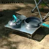 Meubles de Camp Blackdeer Table d'extérieur pliable et Portable en alliage d'aluminium ultraléger pour Barbecue de Camping MINI argent