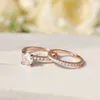 Cluster Rings Trumium 1.25CT 925 Sterling Silver Bridal for Women set Round CZ Engagement Promise Wedding Bands Fine SMEE sach