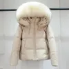 Couro feminino 2024 inverno grande real pele de guaxinim com capuz jaqueta falsa feminino engrossado quente impermeável acolchoado parka casaco de algodão brilhante