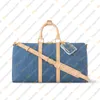 السيدات الأزياء غير الرسمية الدنيم الفاخرة Keepall 45cm حقيبة سفر أكياس القراصنة القماش الخشن حزم الصليب الجسم كيس الكتف حقيبة اليد أعلى مرآة جودة M24315 حقيبة حقيبة