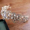 Pinces à cheveux mode baroque luxe cristal AB couronne de mariée diadème couleur or clair diadème diadème pour femmes mariée accessoires de mariage