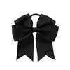 Acessórios de cabelo 36pcs / OEM ODM 4.5 "Arco Sólido Meninas Cheerleading Bowknot Fita de Gorgorão Elogio Elástico Suporte