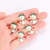 TAHLİKLER 10 PCS Noel Süs kar tanesi kardan adam Noel Baba Kolye Takı için Malzemeler Malzemeleri DIY Küpe Charm Xmas Aksesuarları