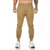 Erkek pantolonlar erkek spor pantolon pamuk spor salonu eşofmanları joggers rahat eğitim khaki egzersiz fitness koşu