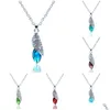 Pendentif Colliers Collier pendentif femmes réel bijoux Sterling colliers mer manquant désert lumière conque chaîne Beautif livraison directe Je Dhf58