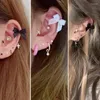 Studörhängen 1pc rostfritt stål örhänge bowknot öron spiral piercing brosk koreansk söt stil lob 20g mätkropp