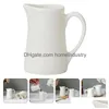 Servis uppsättningar mini creamer kanna med handtag keramisk mjölk sås kopp serverande pitcher drop leverans dhn69