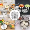 Double Boilers Cage Steamer Pot Steaming Accessory Pan Stainless Steel Food Eco-friendly Stackable Insert Pans