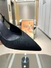 Scarpa di design Sandali classici Scarpe da sposa da donna di alta qualità scarpe da sposa estive tacchi spessi moda diapositive a testa tonda 100% pelle Piattaforma professionale di grandi dimensioni