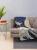 Cobertores Clássico Japonês Grande Onda Off Kanagawa por Hokusai Tapeçaria de Parede Versão Tradicional HD de Alta Qualidade Cobertor Sofá Quilt