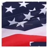 Banner-Flaggen, 91 x 152 cm, USA-Flaggen, amerikanische Flagge, Garten-Büro-Banner, Sterne, Streifen, Polyester, robust, Drop-Lieferung, Hausgarten, Fest, Dhgqs