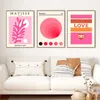 Obrazy Pink Bauhaus Matisse Yayoi Kusama Peach Banana Wall Art Canvas Malowanie plakatów i drukowania zdjęć do wystroju salonu