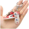 Keychains Lanyards Keychains Lanyards Fashion Brand Basketball Shoes Trendy Styles PVC Sport Shoe Key Chain Cute Mini Keychain Clas Dhkir