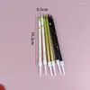 Cake Tools 6pcs Art Wave Pencil Happy Birthday Candle Decoration Set Long Straight Pole Colorful Party Supplies Years Years