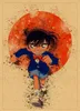 Peintures Japonais Détective Conan Anime Affiche Kraft Papier Vintage Affiches Home Room Art Stickers Muraux 4K Impression de haute qualité