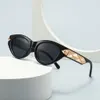 Óculos de sol de designer para mulher unissex moda masculina olho de gato óculos de sol moldura de metal dourado lunettes luxe femme