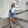 Skirts Denim Cargo Mini Skirt Women Casual Pockets Design Short Chic Lady Female Clothing 2024 Summer