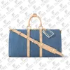 M24315 Denim Keepall 45CM Travel Bag Duffel Bags Men Fashion Casual Luxury Designer Shoulder Bag Tote Handbag Packsacks TOP Quality Fast Delivery