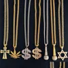 Pendant Necklaces Pretty Gold Chains For Men Cross Pendant Necklace Statement Punk Necklaces Hip Hop Jewelry Drop Delivery Jewelry Nec Dhpmg