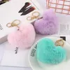 Kleryki Pompom Leopard Pluszowe serce klęcznik Faux Rabbit Fur Fur Ball Balk