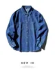 Men's Jackets 2024 Spring Casual Heavy Loose Long Sleeve Vintage Cotton Wash Denim Shirt Jacket Fashion Solid Color Coat