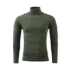 Casual T-shirt voor heren, effen kleur, halve col, lange mouwen, perfect voor vrijetijds- of atletische activiteiten 240119