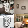 Wandklokken Antiek Stijl Decor Surrealistisch Desktop Smelten Klok Stille Hangende Muur Romeinse Cijfers Abstracte Kunst Klokken Cadeau Drop Leveren Dhzn5