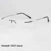 Lunettes de soleil Cadres Whole- 5507 Whole S 50 Pièce / Lot de lunettes optiques à charnière en titane à mémoire sans monture Spectacles1298S