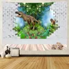 Tapisseries Green Plant Dinosaur Wall Hanging Tapestry Sheets Home Decorative Beach Handduk Yoga Mat Filt Tapestr