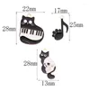 Charms 10st/Lot Emalj Cartoon Series Cat Pendant Punk Style Piano Notes Animal Charm Diy Necklace Armband Smycken Makande tillbehör