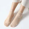 Women Socks Lace Spring Summer Cotton Bottom Anti Slip Flower Series Versatile Trend Breathable Ladies Crew Y116